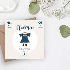 Birth announcement - to personalize - to download - to print - illustration - announcement birth - birth baby - Daughter - 15x15