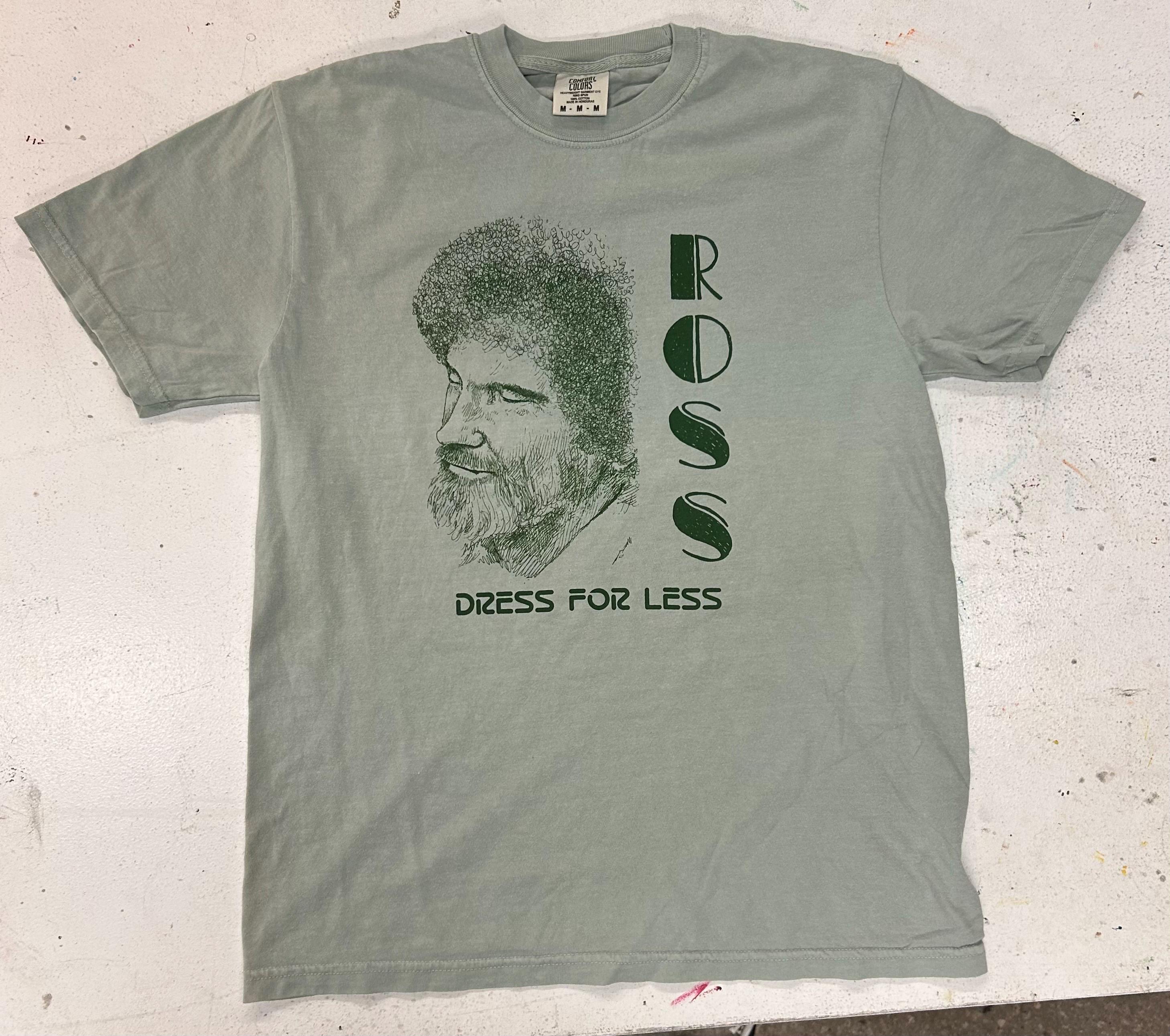 bob ross dress shirt Bob Ross Artist Light Blue Shirt Long Sleeve Costume Button Down Size Large XL