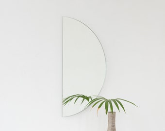 Luna™ Half-Moon Semicircular Minimalist Frameless Mirror