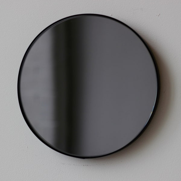 Large Round Black Mirrors - Etsy