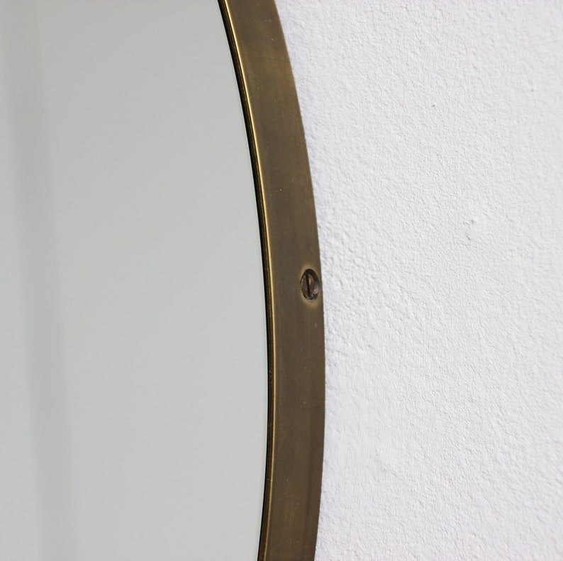 Quadris™ Rectangular Bronze Tinted Minimalist Mirror with a Bronze Patina Frame image 3