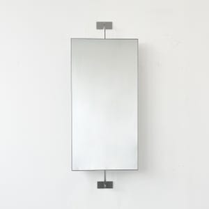 Modern Vorso™ Wall Attached Rotating Rectangular Mirror with Stainless Steel Frame
