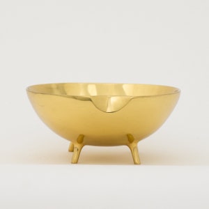 Polished Brass Bowl With Legs image 5