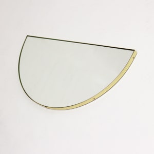 Luna™ Half-circle Modern Mirror with Brass Frame - Large, XL