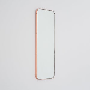 Quadris™ Modern Rectangular Mirror with Copper Frame, Customisable