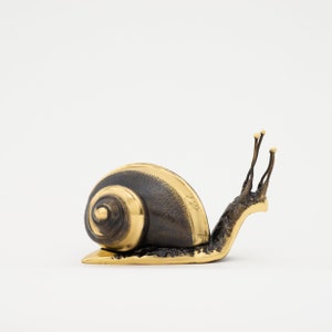 Snail Handmade Cast Brass patina paperweight