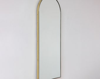 Lustro Arcus™ w kształcie łuku, nowoczesne, z mosiężną ramą, XL