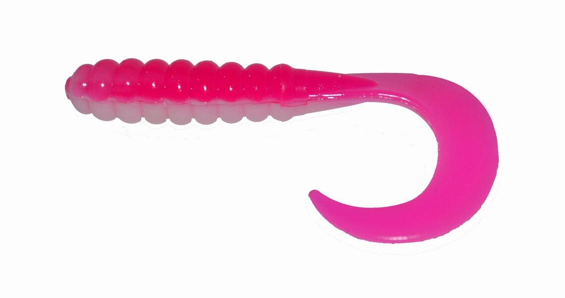 Leurres Souples 3" Curly Tail Grubs – Bleu – Lot De 50 – Pêche Freshwater – Neufs