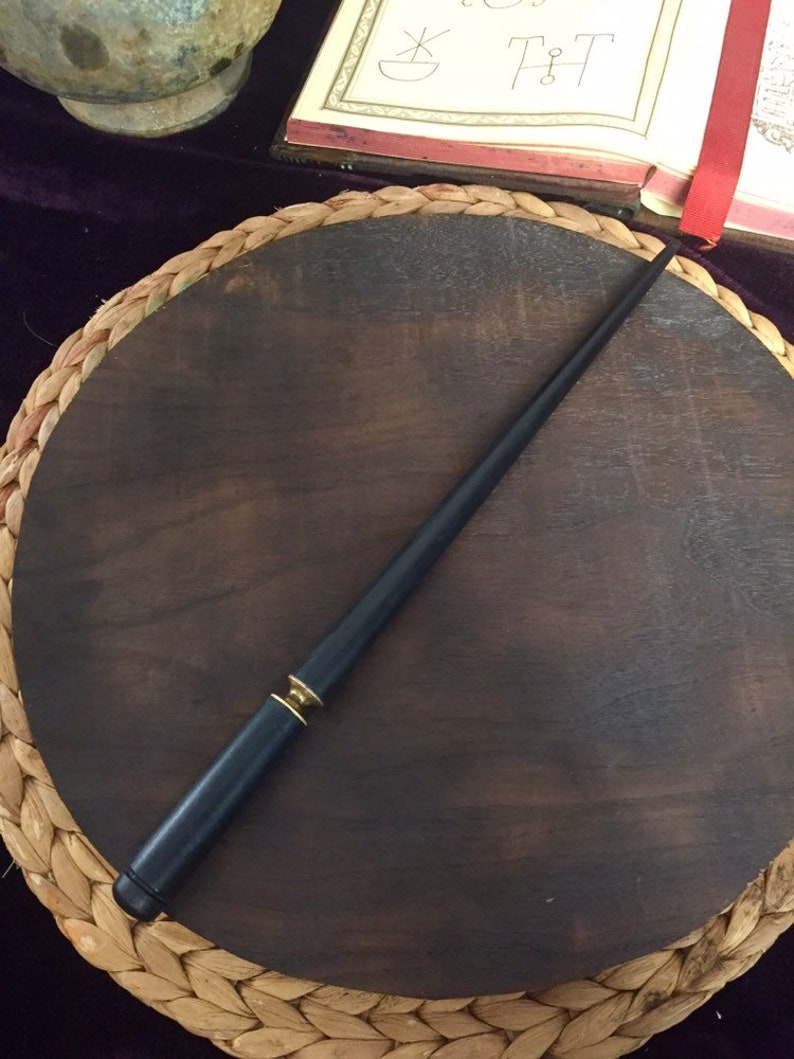 12.5 Hand made hardwood and brass wand