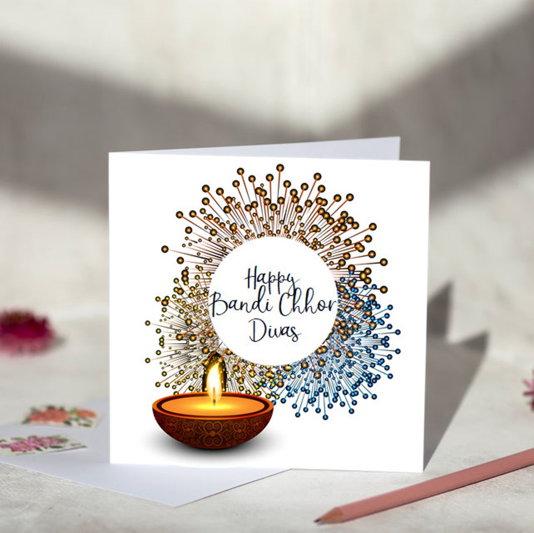Happy Bandi Chhor Divas, Diwali, Greeting Card, Festival of Light