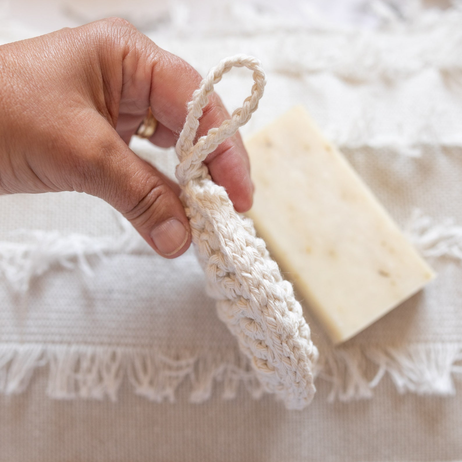 Loofah washcloth body cloth washer cotton eco friendly Etsy