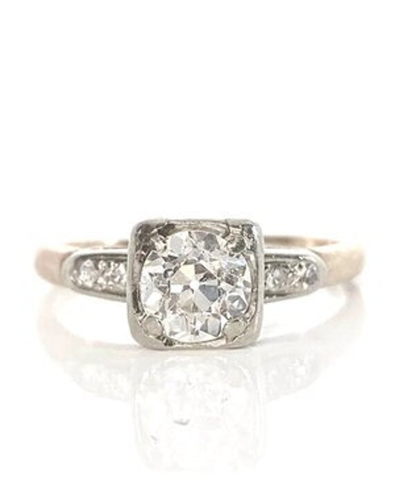 European Cut Diamond Ring