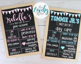 Reusable Chalkboard Sign | First Day of School | Back To School | Photo Prop