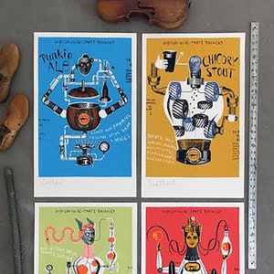 Dogfish Head Craft Brewery Screenprint Series, Craft Beer Illustration, Baltimore Craft Brewery, Retro Beer Poster, Beer Lover Gift