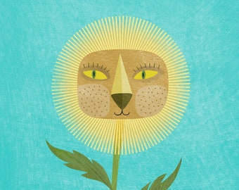 Dandy Lion by Joyce Hesselberth - Giclée Archival Print