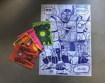 Heroical Set of 4 Zines by David Plunkert, Collectible Artist Book