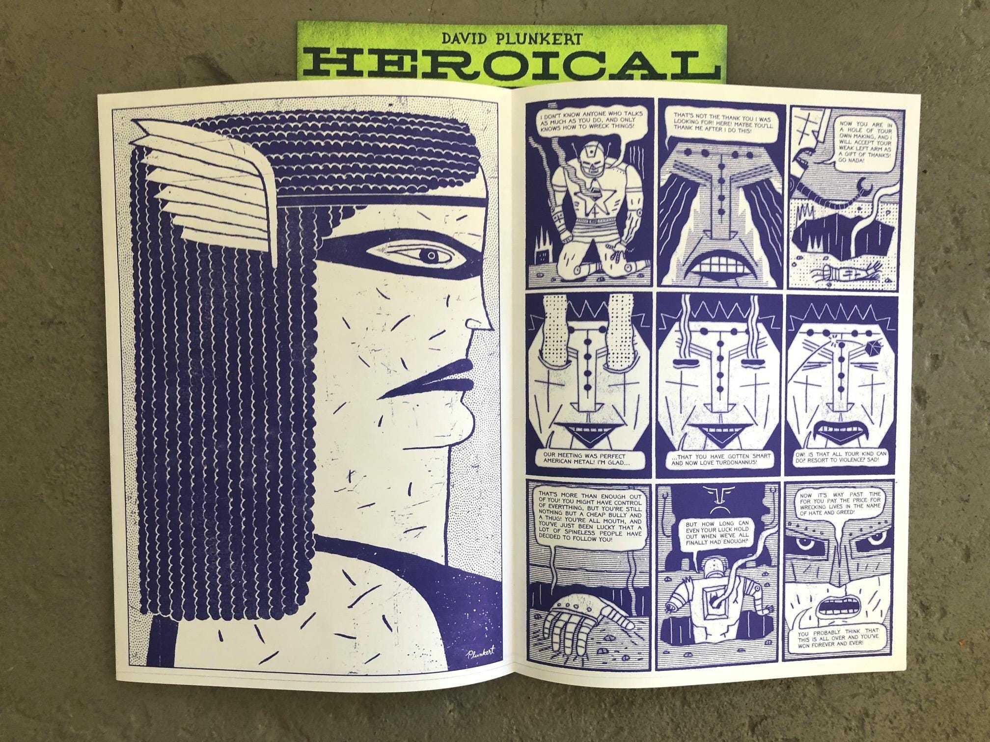 Heroical Set of 4 Zines by David Plunkert, Collectible Artist Book