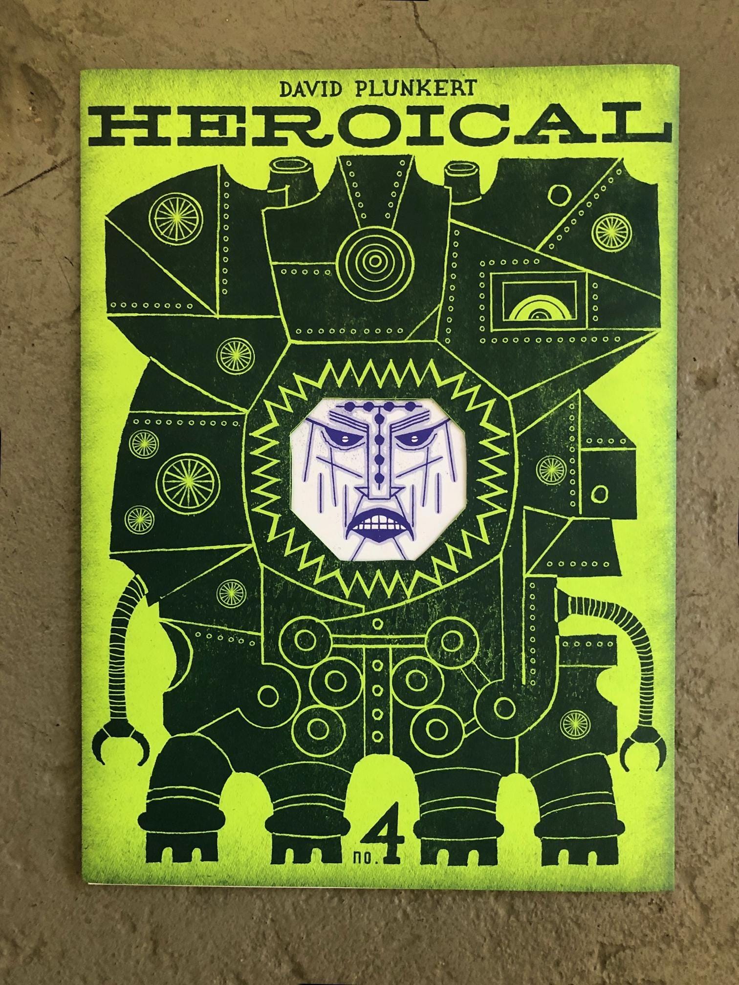Heroical #4. Brand New Poster-zine by David Plunkert, Collectible