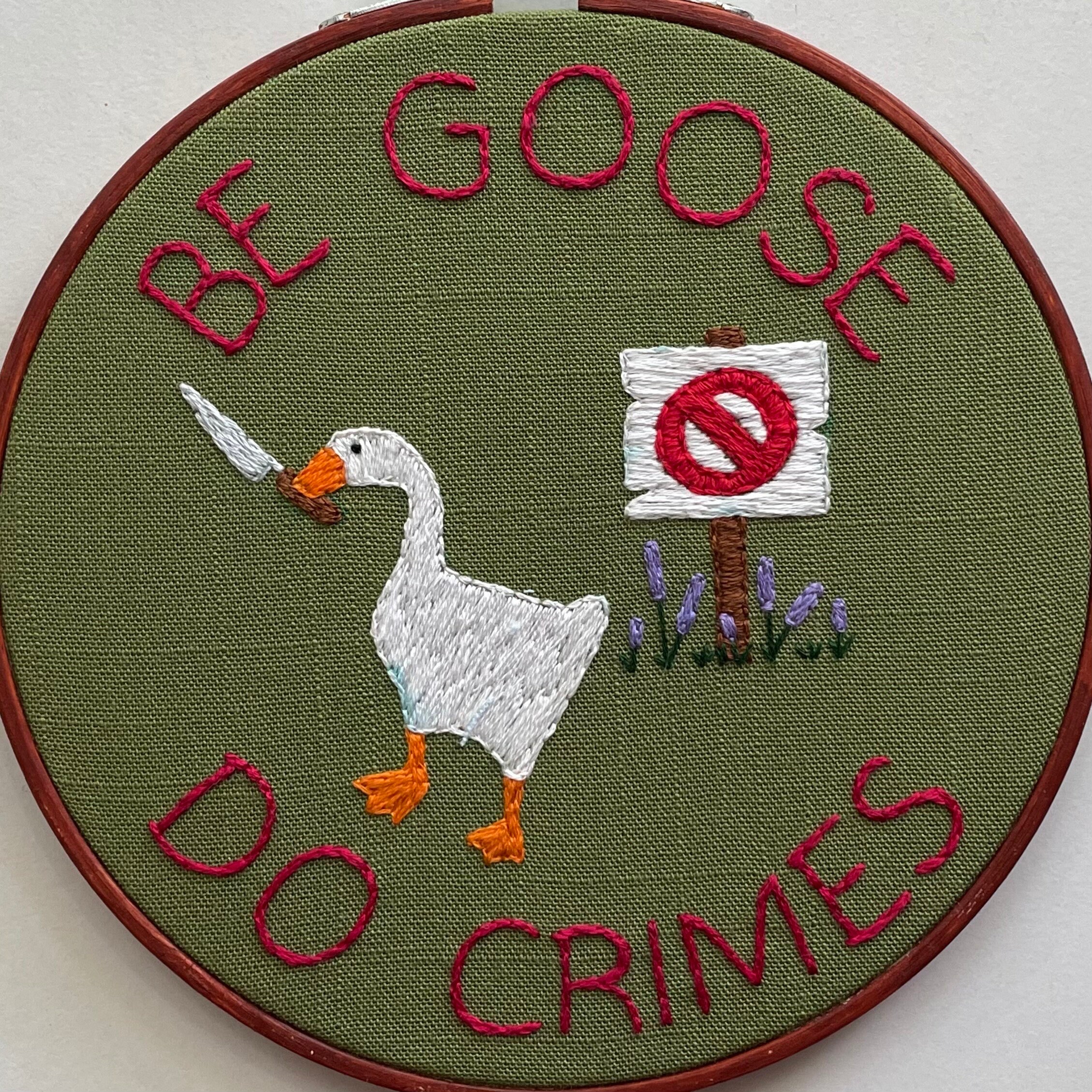 Choose Chaos PDF Embroidery Pattern Untitled Goose Game -  Israel