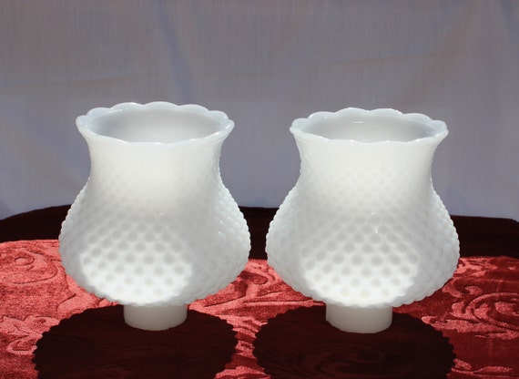 Vintage Hobnail Pattern White Milk Glass Fluted Image 0