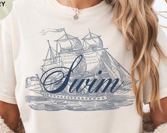 Comfort Colors® Swim Song with Ship Shirt for K-Pop ARMY Fan Gift