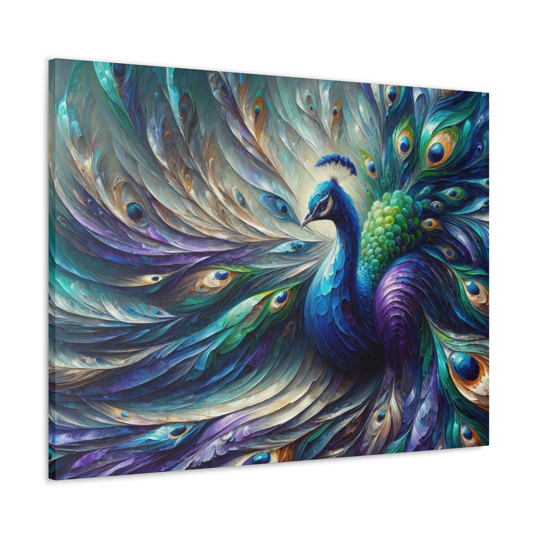 Splendor of the Peacock Canvas Print - Etsy