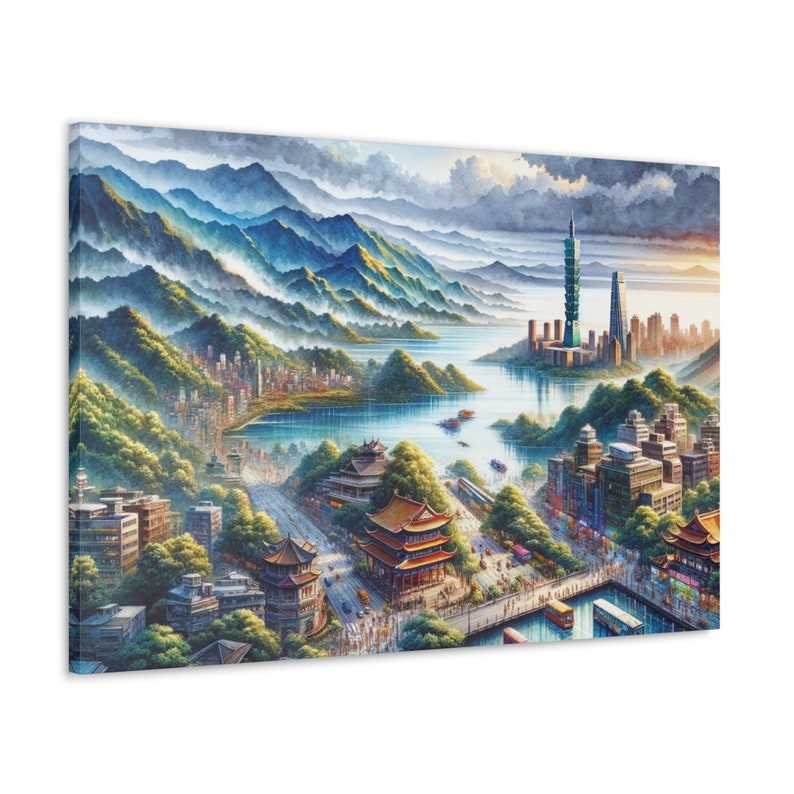 Taiwan Tapestry Canvas Gallery Print - Etsy Canada