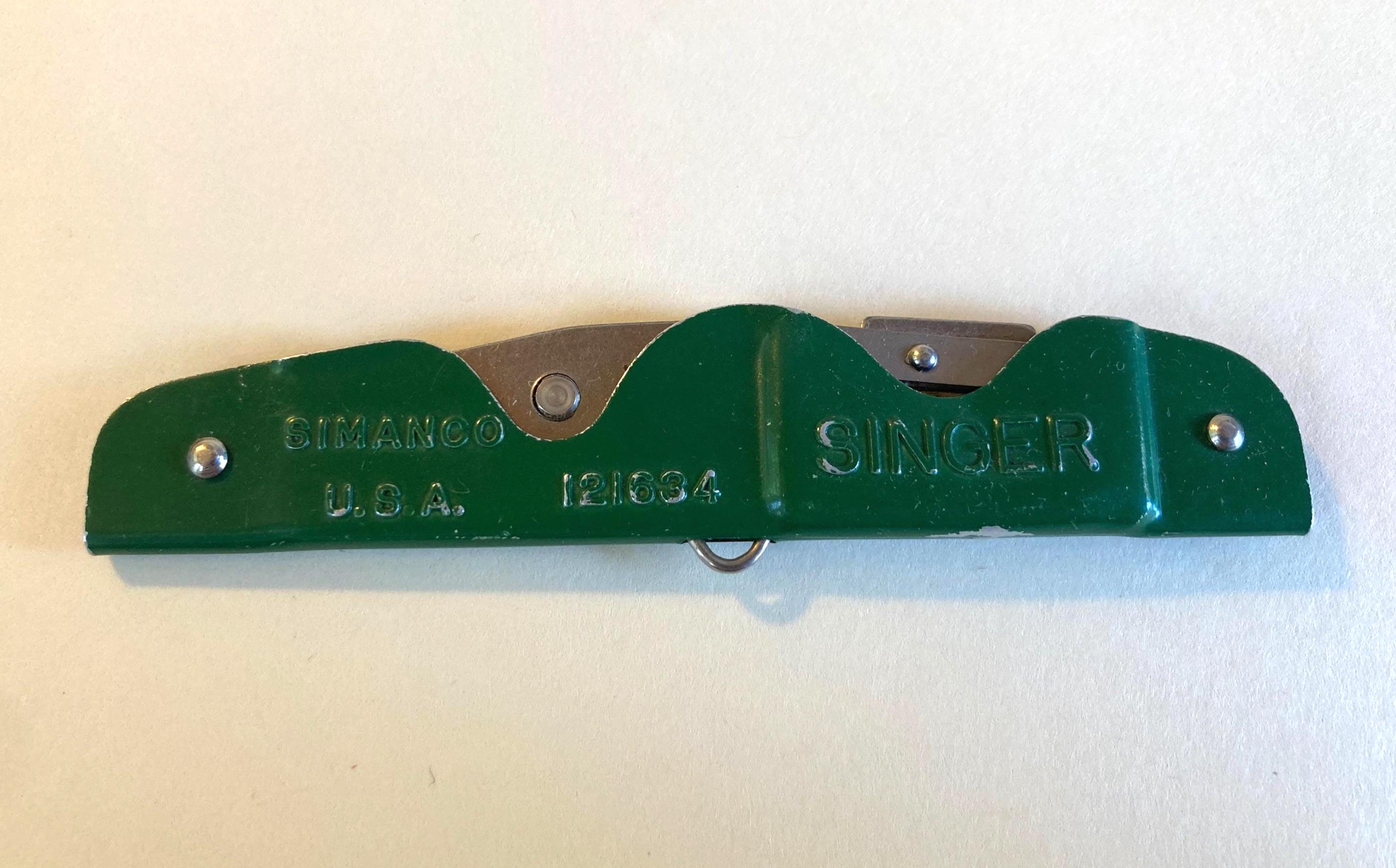 Vintage Singer Sewing Machines: Rare SIMANCO 121634 Folding Needle Threader Seam Ripper - Free Shipping