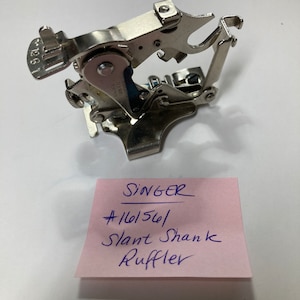 Vintage Singer Sewing Machines #161561 Slant Shank Ruffler Foot - Free Shipping