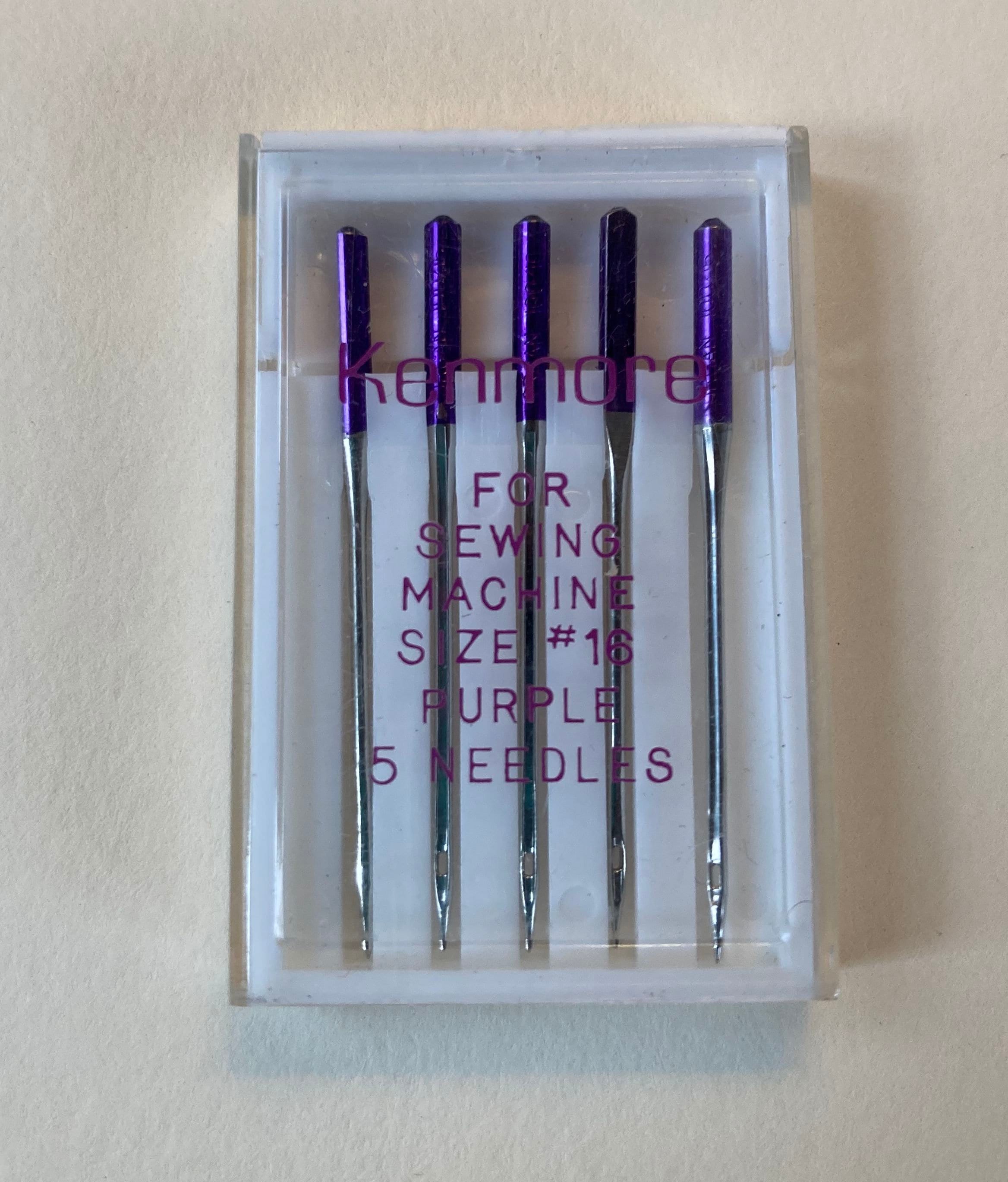 Vintage Sewing: Purple Size #16 Kenmore Needles, New in Original Cartridge  - Free Shipping