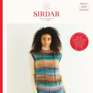 Sirdar Knitting Pattern Tank Top w kolorze Jewelspun (ulotka) 10291