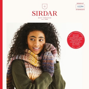 Sirdar Strickmuster Schal, Mütze und Handschuhe in Jewelspun (Blättchen) 10294