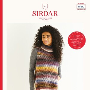 Sirdar Knitted Pattern Cabled Bib w kolorze Jewelspun (ulotka) 10292
