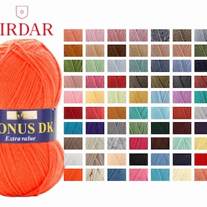 Sirdar Bonus DK 100g Yarn Colours - DK Double Knit Knitting Crochet Yarn Acrylic
