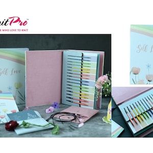 KnitPro Self Love Gift Set: Interchangeable Knitting Needles & Accessories Limited Edition - Crafts Knitting Storage Gift
