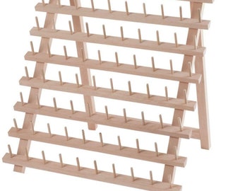 Milward Wooden Thread Rack 120 Spools - Organise All Your Threads - Beech Wood