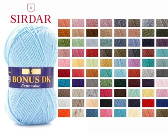 Sirdar Bonus DK 100g Yarn Colours - DK Double Knit Knitting Crochet Yarn Acrylic