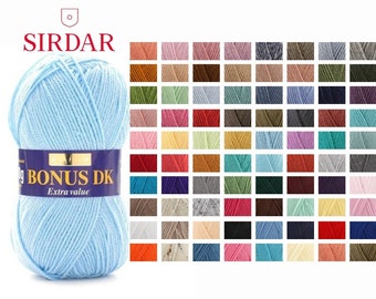 New **Colours Added** Sirdar Bonus DK 100g Yarn Colours - DK Double Knit Knitting Crochet Yarn Acrylic