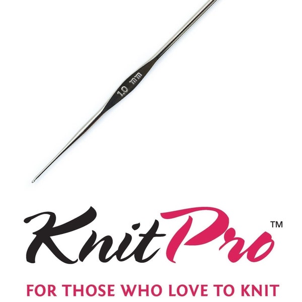 KnitPro Steel Crochet Hook Tool - Sizes 0.5mm - 1.75mm x 12cm or Choose A Set of All 6 Sizes