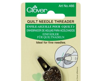 Clover Needle Threader - Quilt - Antique Gold - Sewing - Needlework - CL466