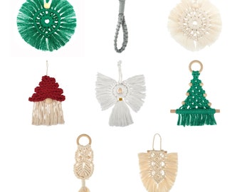 Macrame Kit Christmas Hanging Decorations Trimits Kits Christmas Tree Angel Gonk