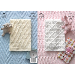 King Cole Strickanleitung Gitterbett & Kinderwagendecke Baby Double Knit DK - 3506