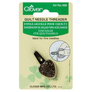 Clover Needle Threader - Quilt - Antique Gold - Sewing - Needlework - CL466