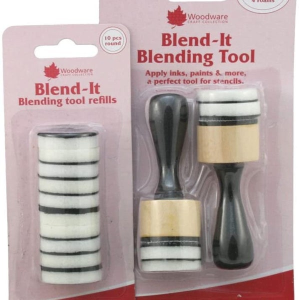 Woodware Blend-It Blending Tool & Refill Pads - Inks Paints Card Scrapbooking