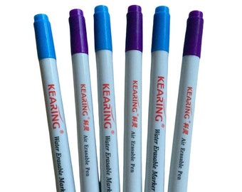 Vanishing Fabric Markers Air Erasable / Water Erasable Pens Quilting - Packs of 1/2/5/10 Marker Pens