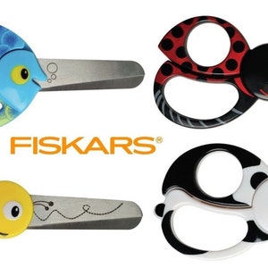 Kinderschaar 13 cm dierenschaar van FISKARS: stompe punten en dikke rand