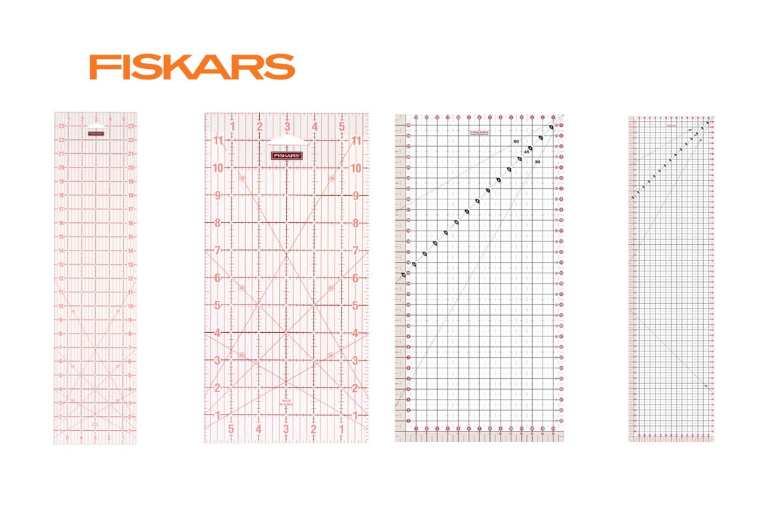Fiskars Rulers Acrylic , Squares, Strips, Triangles, Quilting Sewing