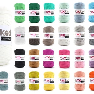 Hoooked RibbonXL 250g Recycled Chunky Yarn Cotton Crochet Knitting ALL COLOURS image 1