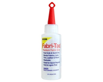 Beacon Fabri-Tac Permanent Fabric Adhesive - 2oz / 59.15ml- Crafts - Leather - Felt