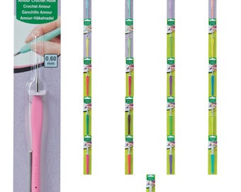 Clover Amour Soft Touch Crochet Hook Coloured All Sizes 0.6mm to 15mm Knitting